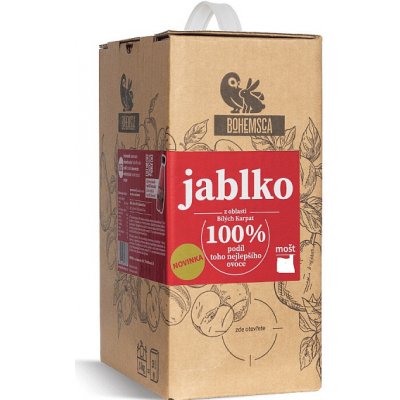 Bohemsca BIO mošt Jablko 100% Bag in Box 3 l