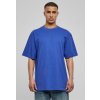 Pánské Tričko Urban Classics Prodloužené bavlněné rovné pánské triko modrá královská
