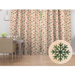 Biante Dekorační závěs Leona LN-179 Barevné vločky na béžovém 130x210 cm – Hledejceny.cz