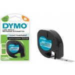 Dymo S0721530, černý tisk průhledný podklad, 4m x 12mm – Zboží Dáma