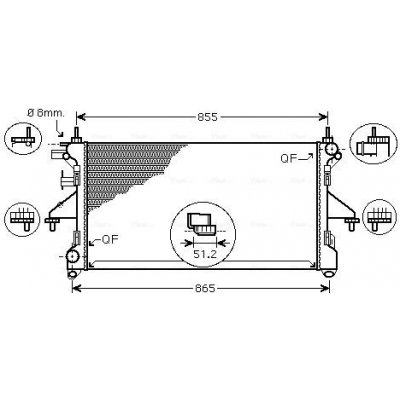 Chladič, chlazení motoru AVA QUALITY COOLING FTA2399