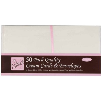 WEST DESIGN West Design 13,5 × 13,5 cm přání a obálky 50 ks (240 g/m2) krémové – Hledejceny.cz