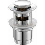 Aqualine Umyvadlová výpust 5/4“, click-clack, malá zátka, 30-45mm, chrom | TF8001 – Sleviste.cz