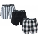 Calvin Klein sada pánských trenek Slim Fit Boxer 3Pk NB3000ALES Level Stripe Black Field Plaid – Hledejceny.cz