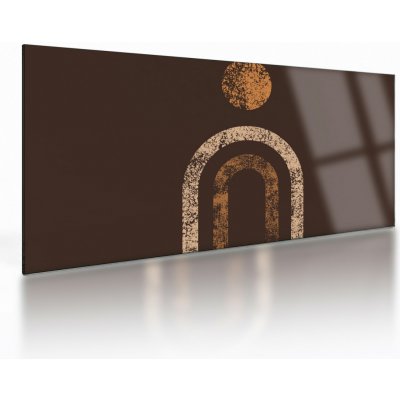 Skleněný obraz - Oranžové oblouky N⁰1, jednodílný 100x50 cm na skle – Sleviste.cz