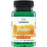 Swanson Biotin 5000 ug 100 veganských kapslí – Hledejceny.cz