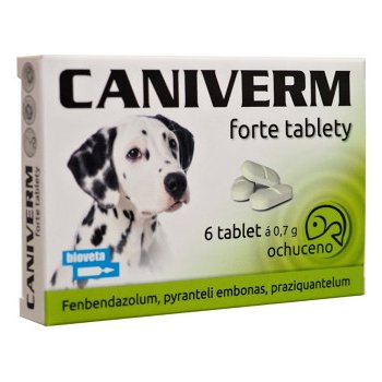 Caniverm forte 0,7 g 6 ochucených tablet