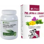 LIFTEA CHLORELLA, SPIRULINA, ZELENÝ JEČMEN 250 tablet + LIFTEA PRO JÁTRA A LEDVINY 30 tobolek – Hledejceny.cz