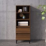 zahrada-XL Skříň highboard hnědý dub 40 x 36 x 110 cm kompozitní dřevo – Zboží Mobilmania