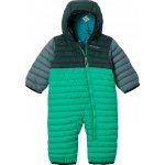 Dětská zimní kombinéza Columbia POWDER LITE REVERSIBLE BUNTING Zelená Tmavě zelená Stříbrná – Zboží Dáma