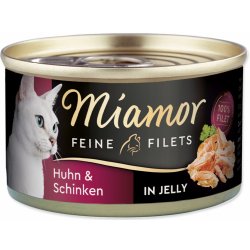 Miamor Feine Filets kuře & šunka 24 x 100 g