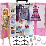 Mattel Barbie Šatní skříň s panenkou a příslušenstvím GBK12 – Zbozi.Blesk.cz