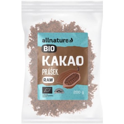 Allnature Kakaový prášek RAW v BIO 200 g