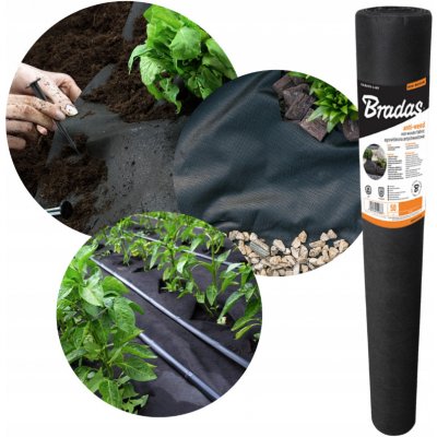 Bradas Agrovláknina 50g/m2 černá proti plevelu, 100x1,1m – Zboží Dáma