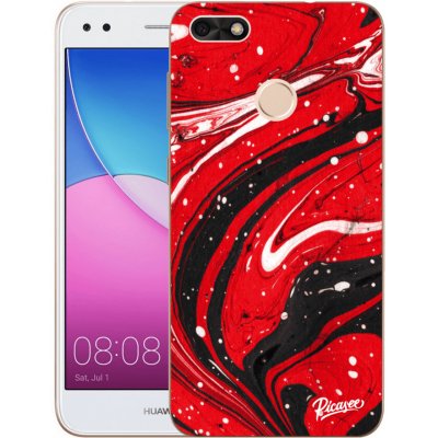 Pouzdro Picasee silikonové Huawei P9 Lite Mini - Red black čiré – Zboží Mobilmania