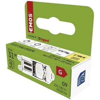 Emos Halogenová žárovka JC 30W G9 teplá bílá 1528021000 – Hledejceny.cz