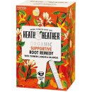 Heat & Heather Bio Kurkuma zázvor galangal a ženšen na podporu a povzbuzení organismu s účinnými kořeny podpůrný čaj 20 sáčků x 1,5 g