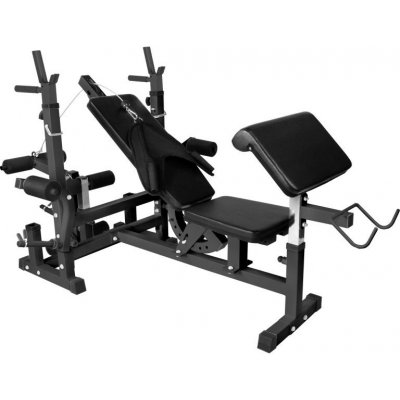 Gorilla Sports posilovací lavice GR76419 180 x 106 x 90-110 cm černá – Zboží Mobilmania