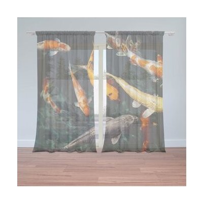 Sablio Záclony Ryby: 2ks 150x250cm – Hledejceny.cz