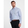 Pánská Košile Ombre Clothing pánská košile s dlouhým rukávem Klaern světle modrá