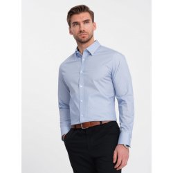 Ombre Clothing pánská košile s dlouhým rukávem Klaern světle modrá