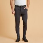 FOUGANZA Pánské jezdecké rajtky 500 tmavě šedé – Zboží Dáma