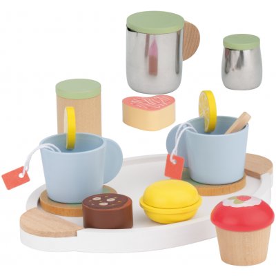 Lupilu Dřevěná sada nádobí a pomůcek do kuchyně (čajová sada) – Sleviste.cz