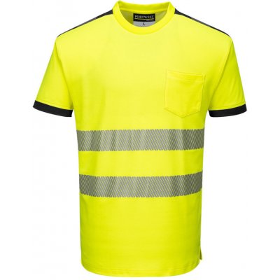 Portwest T181 tričko HiVis PW3 žlutá/černá 5XL – Zboží Dáma