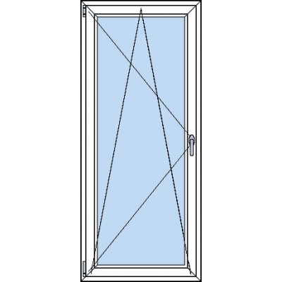 OknaDvereNaMiru.cz Plastové balkonové dveře OS bílá 60 x 160 cm – Zboží Mobilmania