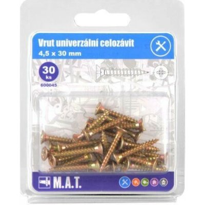 vrut un.celozávit 4,5x 30mm ZZ (30ks) – Hledejceny.cz