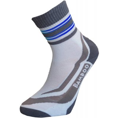 Bambusové sportovní ponožky bílo-modré
