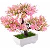 Květina Die moderne Hausfrau Umělá kvetoucí bonsaj, růžové květy
