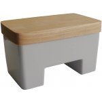 PRACTIC Máslenka na vodu s dřevěným víkem, šedá šedá – Zboží Mobilmania