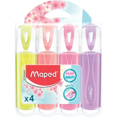 Maped 42546 Fluo Peps Pastel 4 ks – Zboží Mobilmania