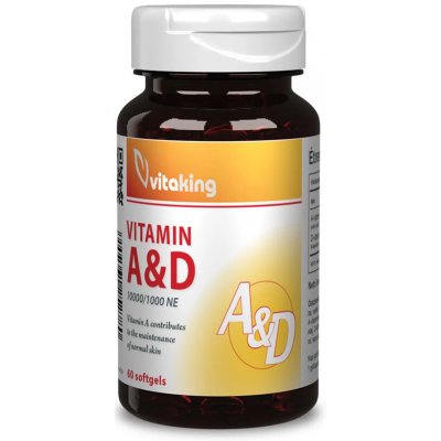 Vitaking A&D Vitamíny 10000 IU/1000 IU 60 kapslí – Hledejceny.cz