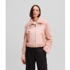 Dámská bunda Karl Lagerfeld Faux Shearling rose smoke