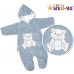 Baby Nellys Kombinézka/overálek TEDDY BEAR - šedá – Zboží Dáma