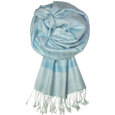 Dalmina Verona Lux kašmírová šála H85_90 světle modrá – Zboží Dáma