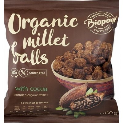 Biopont Bio Extrudované Proso kuličky kakaové 60 g – Zboží Mobilmania