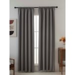 MKLuzkoviny.cz Blackout závěsy Ricardo šedohnědé - 140 x 250 cm (2ks) - řasící stuha – Zboží Mobilmania