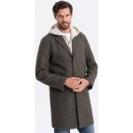 Ombre Clothing pánský crombie coat Gauddle grafitovo-khaki – Zboží Mobilmania