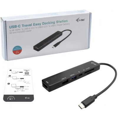 i-Tec USB-C Travel Easy Dock 4K HDMI + Power Delivery 60 W C31TRAVELEASYDOCKPD – Zboží Živě