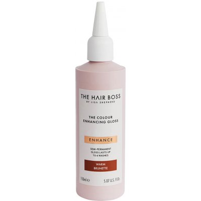 The Hair Boss lesk na zvýraznenie farby vlasov teplý tmavý Warm Brunette 150 ml – Zboží Dáma