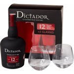 Dictador 12y 40% 0,7 l (dárkové balení 2 sklenice) – Hledejceny.cz