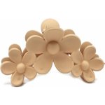 Skřipec na vlasy s třemi květy Barva: světle hnědá – Zboží Dáma