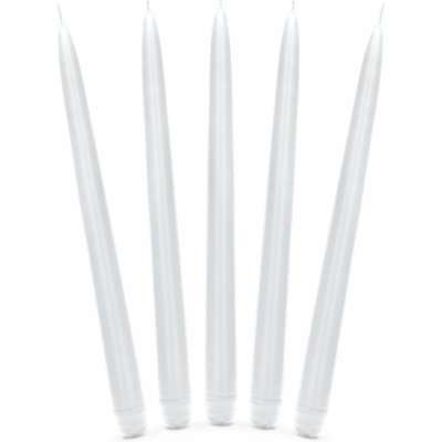 PartyDeco Kónická svíčka bíla matná 24cm – Zboží Dáma