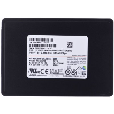 Samsung PM897 3,84TB, MZ7L33T8HBNA-00A07