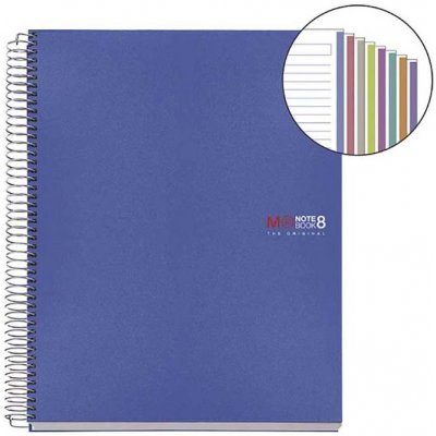 Miquelrius Blok spirálový Basic A5 linka, 200 listů, Modrý – Zboží Živě