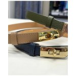 BS Krásný kožený pásek se zlatým zapínáním černá – Sleviste.cz