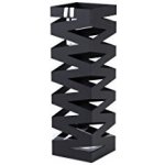 SONGMICS Stojan na deštníky čtvercový černý motiv zigzag – Sleviste.cz